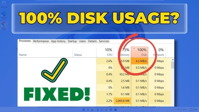 How to Fix “Disk Usage 100%” Problem in Windows